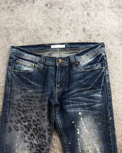 WILD PARTY "LEOPARD SPLASH" DENIM (M)