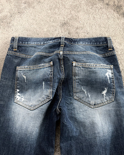 COOK JEANS "DISTRESSED FADE" DENIM (M)
