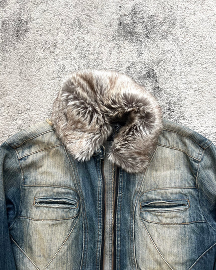CASVA "REBEL FUR" DENIM JACKET