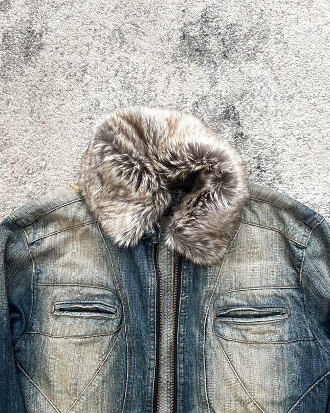 CASVA "REBEL FUR" DENIM JACKET