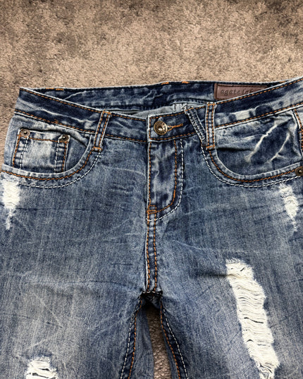 AGATE "DISTRESSED FLARE" DENIM (M)