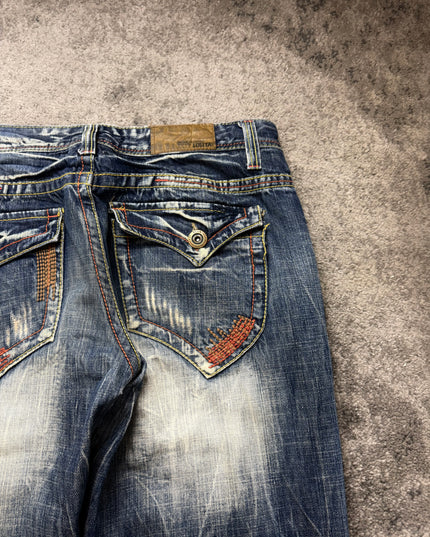 LOLITA "NEON WHISKER FLARE" DENIM