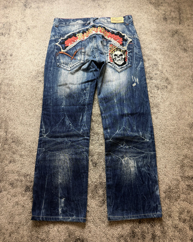RED PEPPER "DISTRESSED FLAME" DENIM