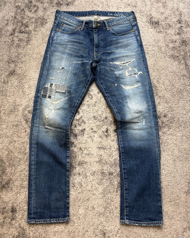 LA SELVA "PATCHWORK GHOST BLUES" DENIM