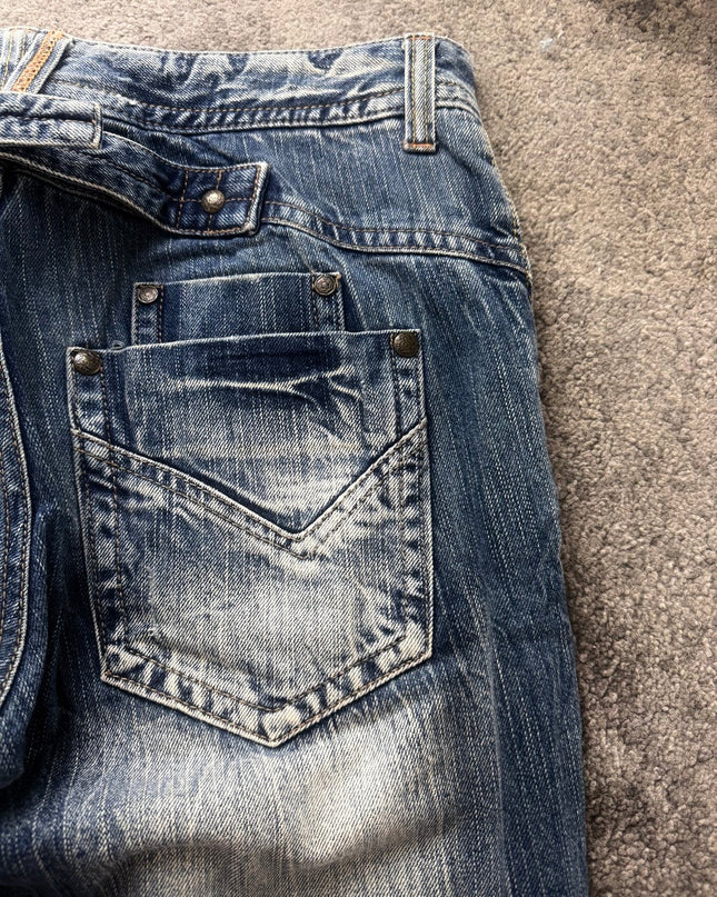BLOW BY BLUE "DISTRESSED INDIGO" DENIM (S-M)
