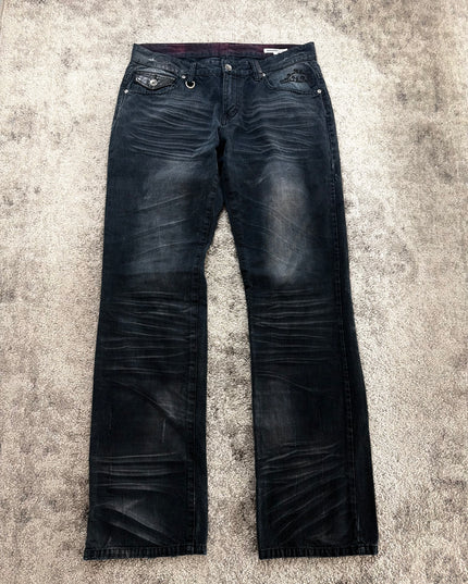 SEMANTIC DESIGN "MIDNIGHT WAVE FLARE" DENIM