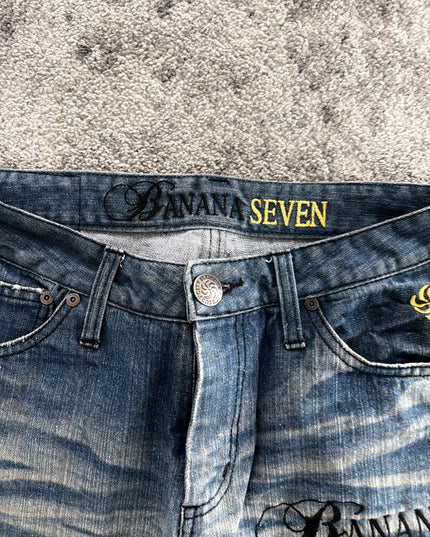 BANANA SEVEN "FADED SCRIPT" DENIM (S-M)