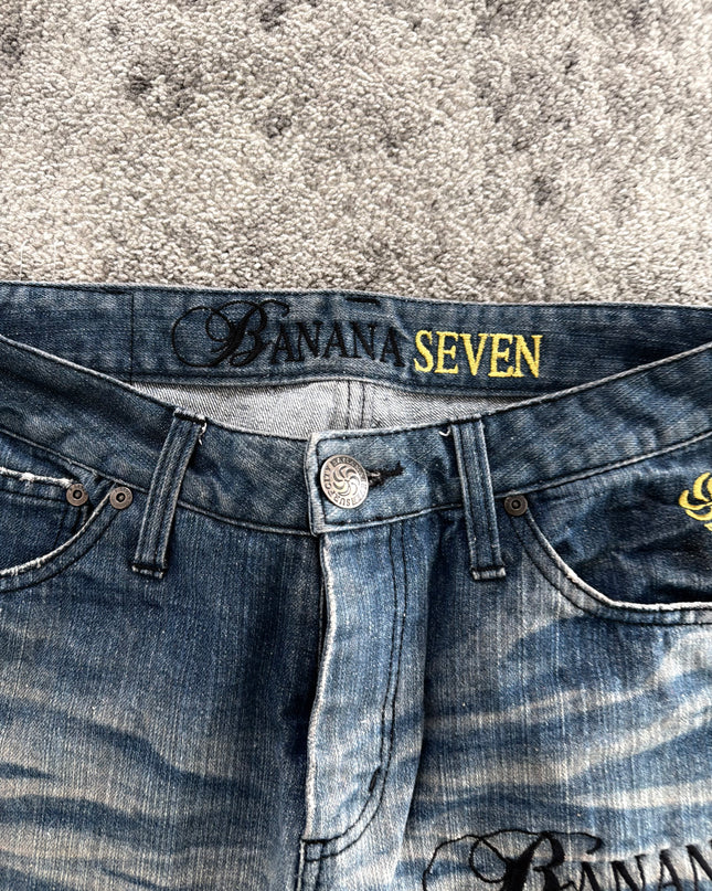 BANANA SEVEN "FADED SCRIPT" DENIM (S-M)