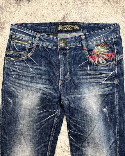 RED PEPPER "CRIMSON MIRAGE" DENIM
