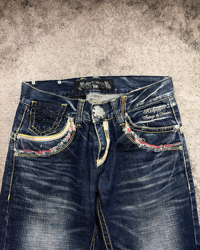 RED PEPPER "NEON RIOT INDIGO" DENIM