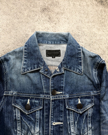 MURDER LICENSE "WASHED INDIGO" DENIM JACKET (S-M)