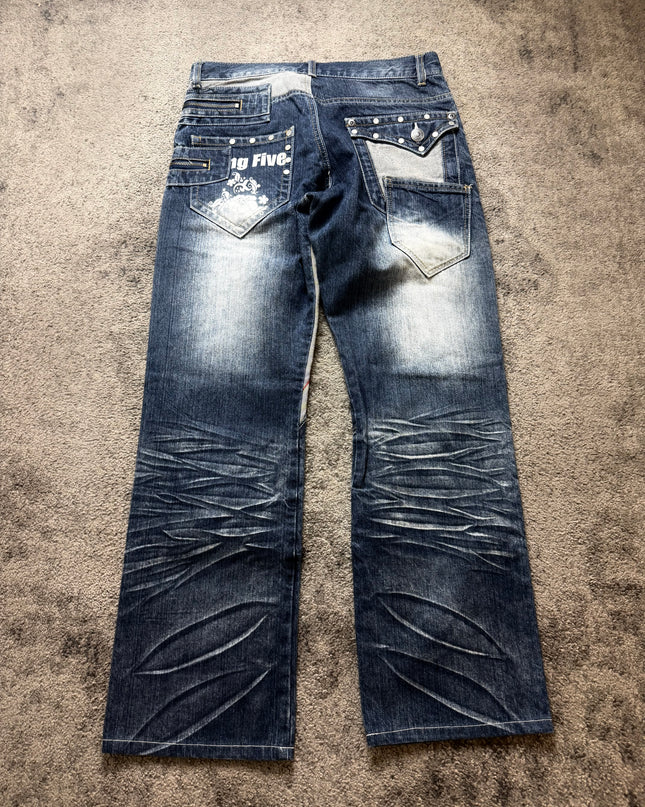 HEISEI "MULTI-ZIP PANEL" DENIM