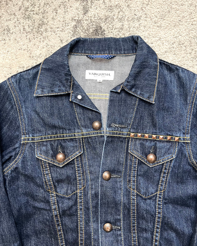 VANQUISH STUDDED INDIGO DENIM JACKET