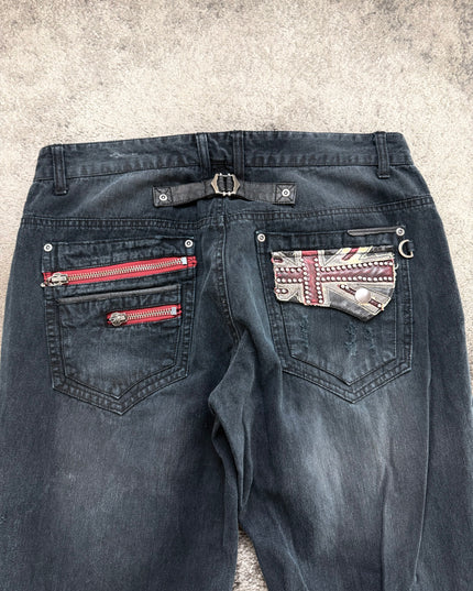 SEMANTIC DESIGN "MIDNIGHT WAVE FLARE" DENIM