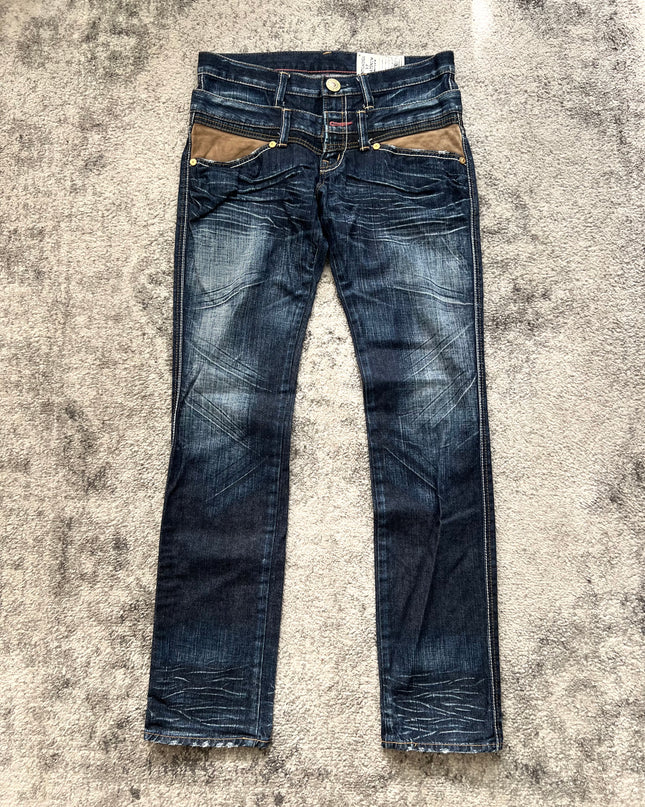 AVANTGAUGE "SYNTHETIC MEMORY" DOUBLE WAIST DENIM