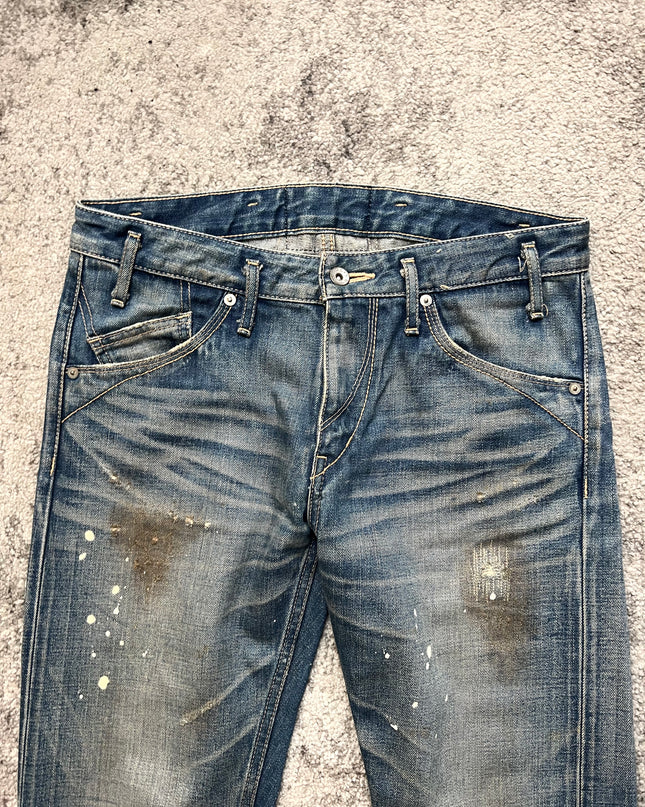 MR OLIVE "PAINTED GHOSTS" DENIM