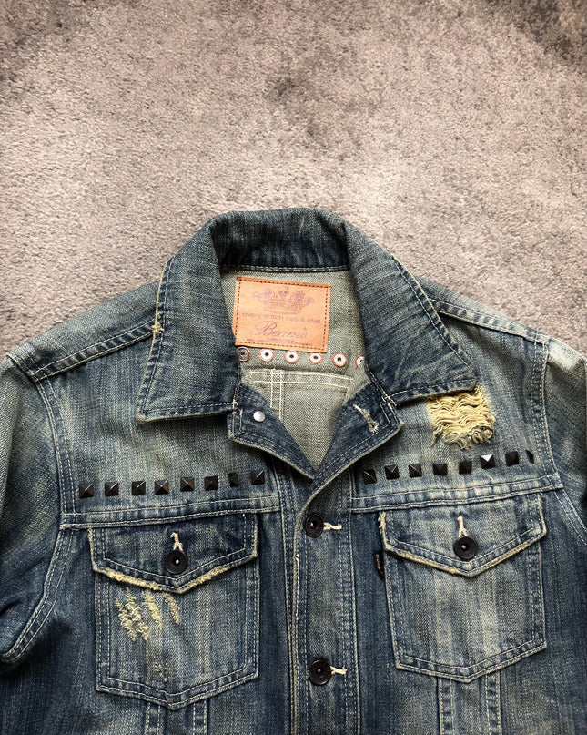 BEAMS "STUDLINE REBEL" DENIM JACKET
