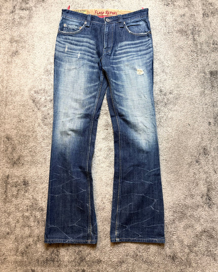 FLASH REPORT "WAVELINE BURNOUT" DENIM