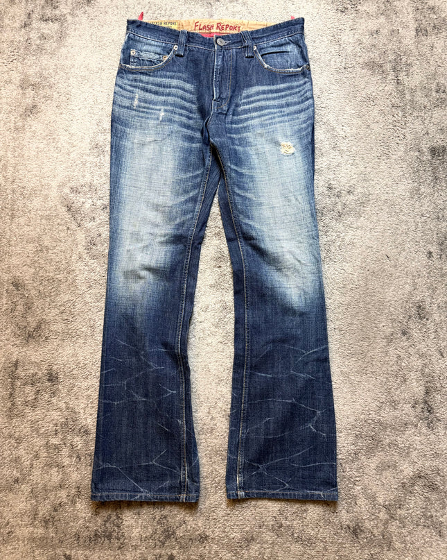 FLASH REPORT "WAVELINE BURNOUT" DENIM