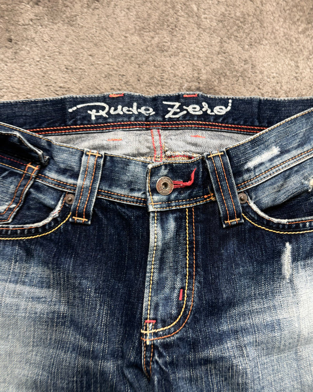 RUDE ZERO "PANEL FLARE" DENIM (M)
