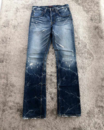 BLUE WAY "CRACKED INDIGO" DENIM (S)