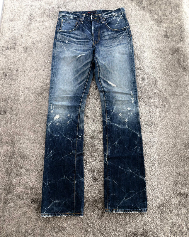BLUE WAY "CRACKED INDIGO" DENIM (S)