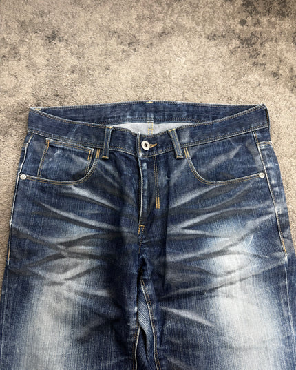 BLACK BARRETT "DISTRESSED WHISKER" DENIM (S)