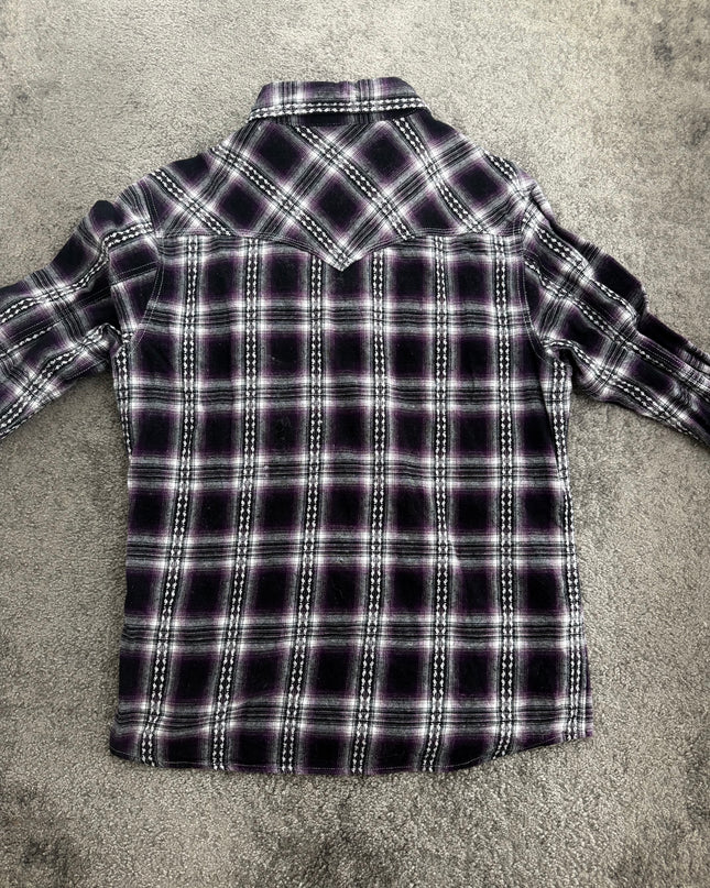 THRUXTON "MIDNIGHT STATIC" FLANNEL (M)