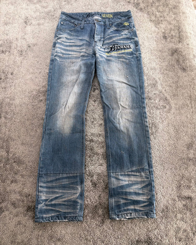 BANANA SEVEN "FADED SCRIPT" DENIM (S-M)