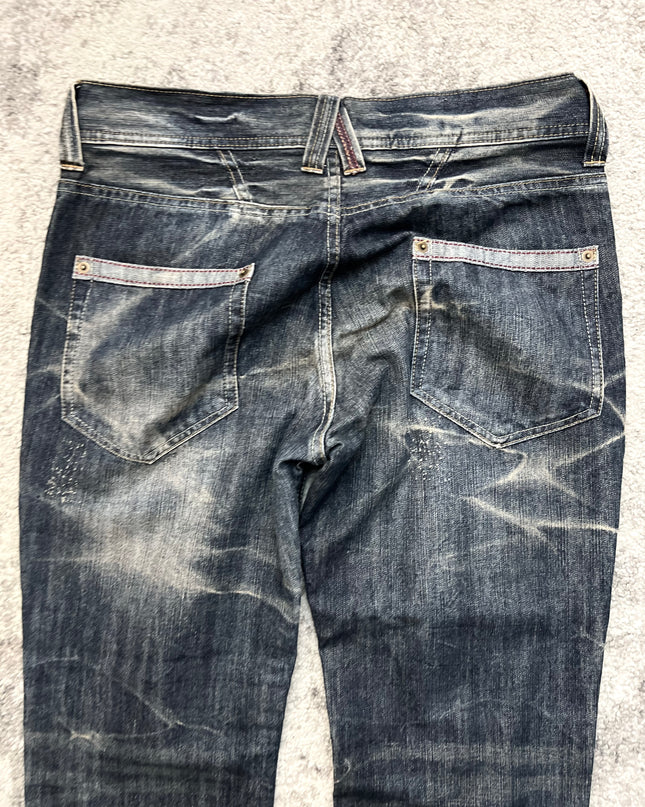 SUPERUBIS "CRACKED INDIGO" DENIM