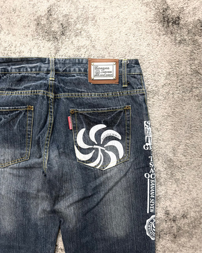 BANANA SEVEN "REBEL SCRIPT" DENIM