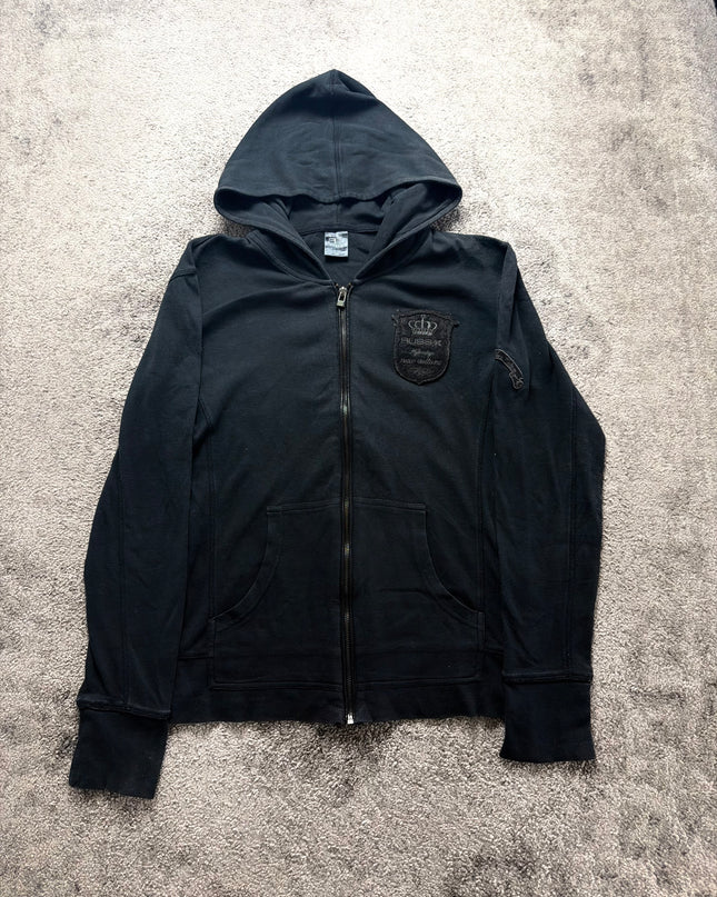 RUSS K "MIDNIGHT CREST" ZIP HOODIE (S-M)