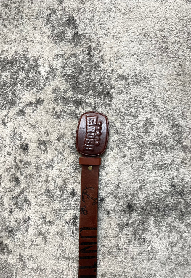 VAROSH EMBOSSED LEATHER BELT