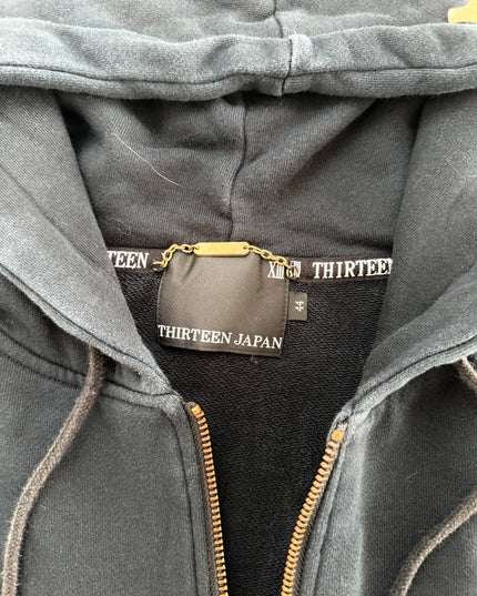 THIRTEEN JAPAN "XIII GOLD SCRIPT" ZIP HOODIE (S-M)