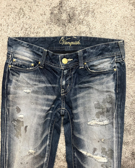 VANQUISH "DESTROYED INDIGO" DENIM