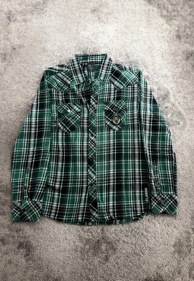 RUSS K "EMERALD CHECK" FLANNEL (S-M)