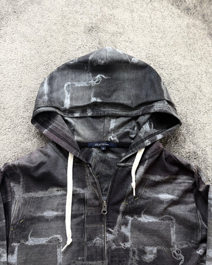 LOCK HEAVEN "GREY LOCK" ZIP HOODIE (S-M)