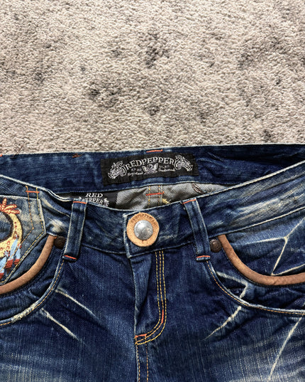 RED PEPPER "SUNBURST FADE" DENIM (S-M)