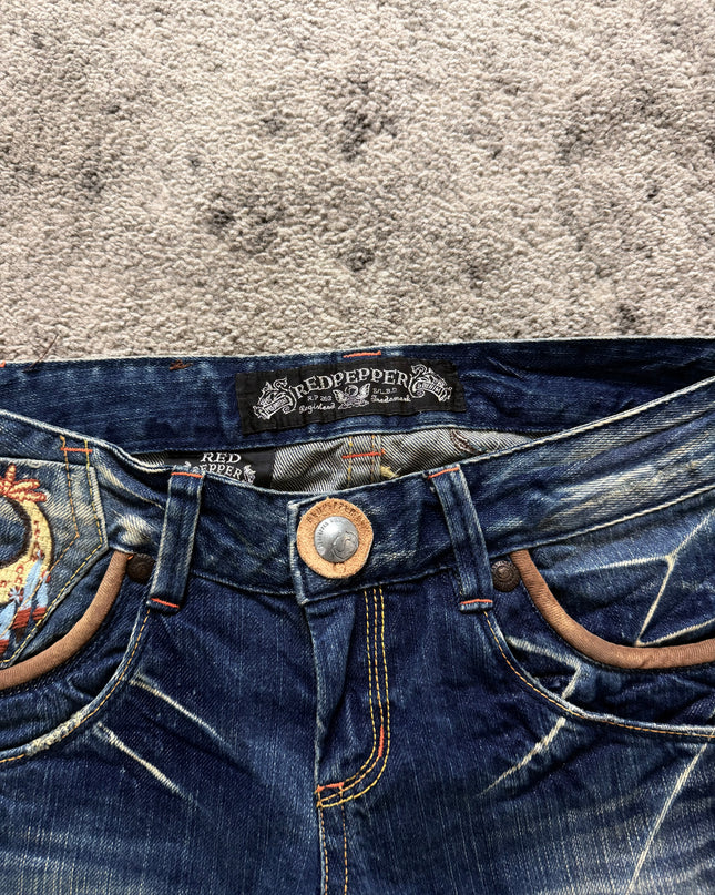 RED PEPPER "SUNBURST FADE" DENIM (S-M)