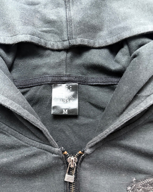 RUSS K "MIDNIGHT CREST" ZIP HOODIE (S-M)