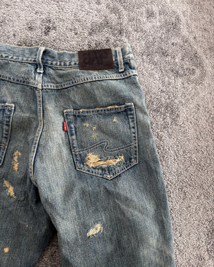 BONDS & PEACE "DESTROYED LIGHT FADE" DENIM (M)