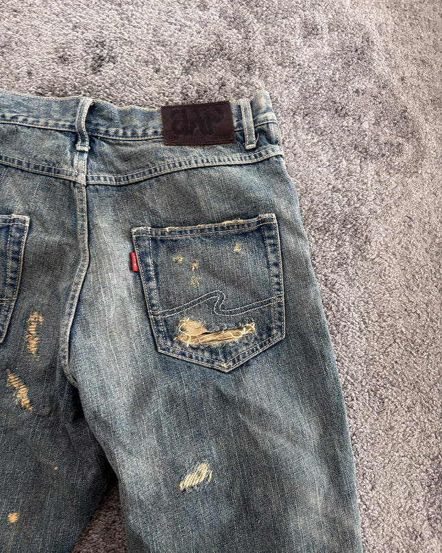BONDS & PEACE "DESTROYED LIGHT FADE" DENIM (M)