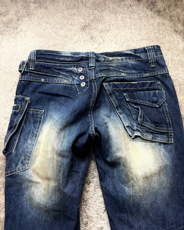 CRAZY LEOPARD "DISTRESSED WIDE" DENIM