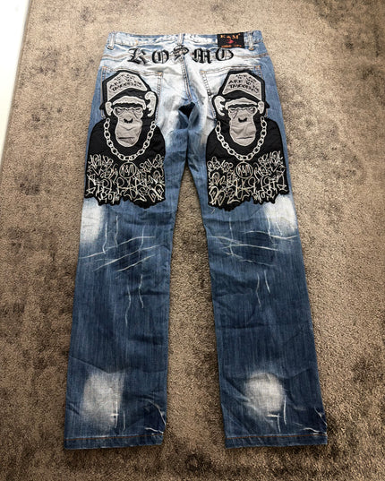 KOSMO LUPO "CRACKED LIGHT" DENIM