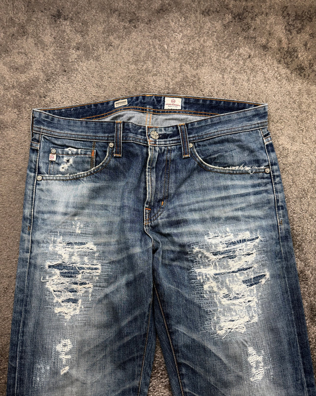 ADRIANO GOLDSCHMIED "DISTRESSED LIGHT FADE" DENIM (M)