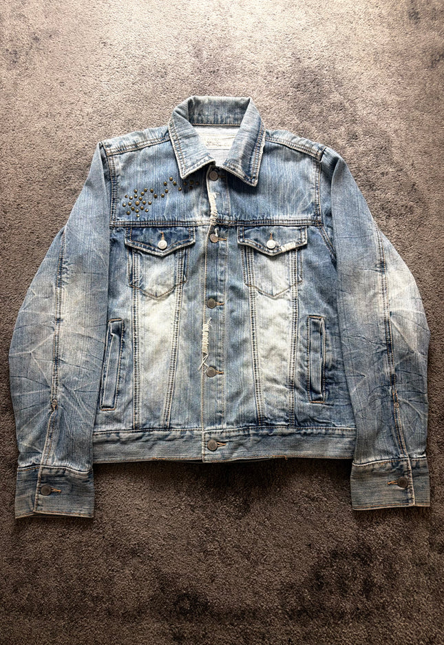 3STONES "STUD FADE" DENIM JACKET