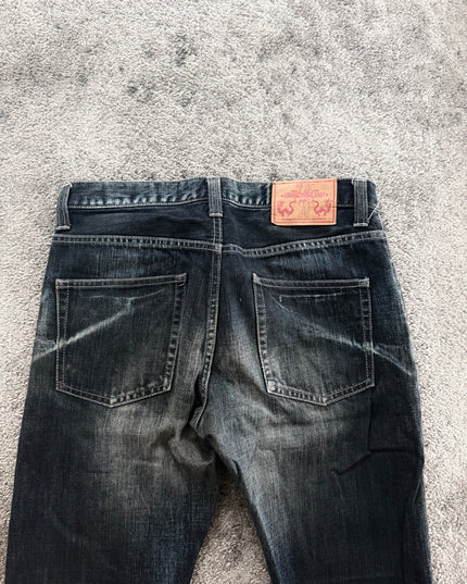 TAKEO KIKUCHI "BLACK WHISKER" DENIM (S)