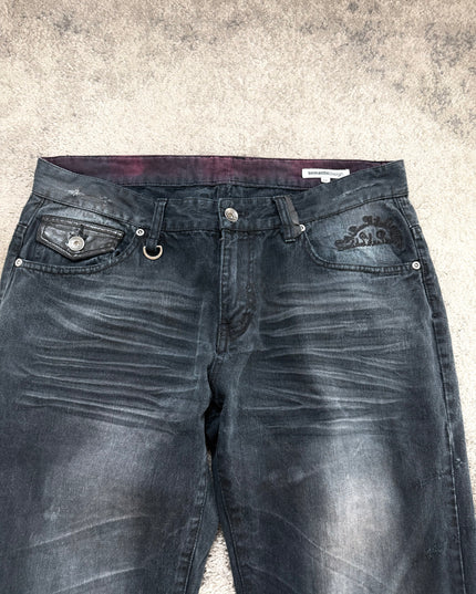 SEMANTIC DESIGN "MIDNIGHT WAVE FLARE" DENIM