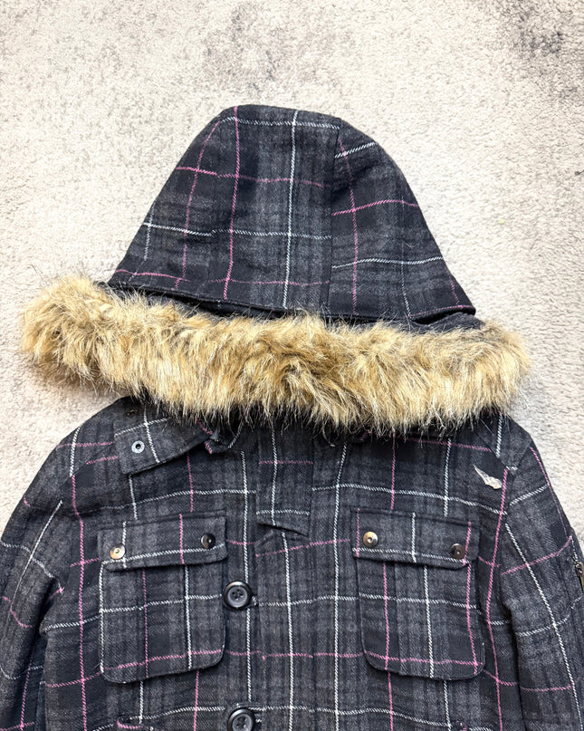 SUGGESTION "COLD STATIC PLAID" PUFFER