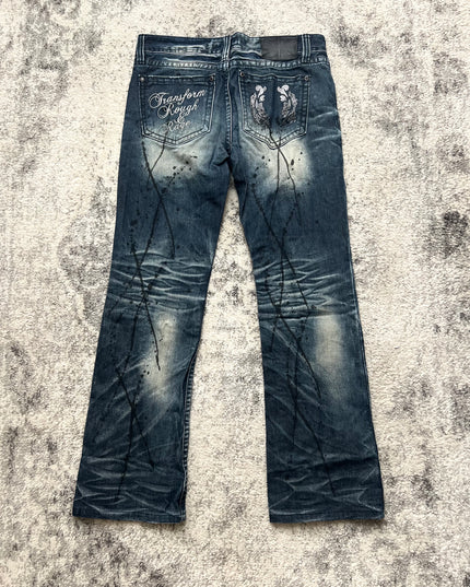 XFRM PAINT SPLATTER FLARE DENIM 